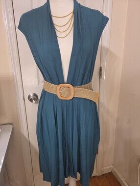 Azules Teal Duster With Pockets